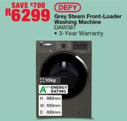 DEFY Grey Steam Front Loader Washing Machine - DAW387