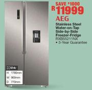 AEG Water On Tap Side By Side Freezer Fridge - RXB55211NX