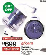 Conti 1600W Cyclonic Vacuum Cleaner CVC-1600