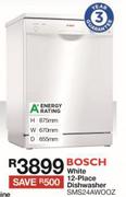 Bosch White 12-Place Dishwasher SMS24AWOOZ