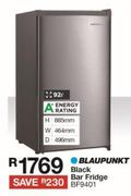 Blaupunkt 92L Black Bar Fridge BF9401