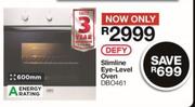 Defy 600mm Slimline Eye-Level Oven DBO461