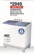 Samsung 14Kg White Twin Tub Washing Machine WT14J42