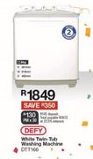 Defy White Twin Tub Washing Machine DTT166