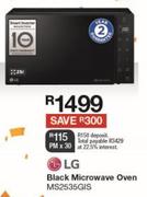 LG Black Microwave Oven MS2535GIS