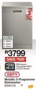 Defy Metallic 5 Programme Dishwasher DDW176