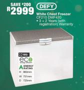 DEFY White Chest Freezer - CF210 DMF470