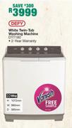 DEFY White Twin Tub Washing Machine - DTT180
