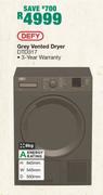 DEFY Grey Vented Dryer - DTD317