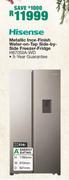 HISENSE Metallic Inox Finish Water On Tap Side By Side Freezer Fridge - H670SIA-WD