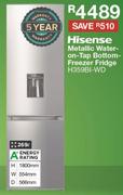 HISENSE Metallic Water On Tap Bottom Freezer Fridge - H359BI-WD