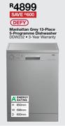 Defy Manhattan Grey 13 Place 5 Programme Dishwasher DDW232