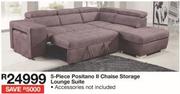 Positano II 5-Piece Chaise Storage Lounge Suite