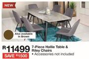 Hallie 7-Piece Table & Riley Chairs