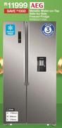 AEG 514Ltr Metallic Water On Tap Side By Side Freezer Fridge RXB552211NX