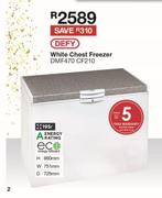 Defy 195Ltr White Chest Freezer DMF470 CF210