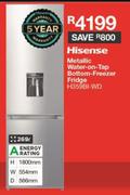 Hisense 269Ltr Metallic Water On Top Bottom Freezer Fridge H359BI-WD