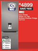 KIC 344Ltr Inox Finish Water On Top Bottom Freezer Fridge KBF639