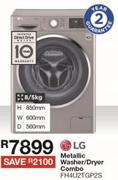 LG 8/5Kg Metallic Washer/Dryer Combo FH4U2TGP2S