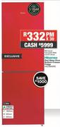 Hisense 321Ltr Red Glass Door Bottom Freezer Fridge H420BMIRE