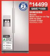 Samsung 501Ltr Metallic Water And Ice On Top Side By Side Freezer Fridge RS50N3C13S8