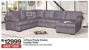 3 Piece Prada Chaise Lounge Suite
