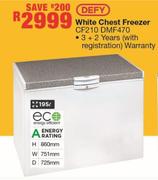Defy 195Ltr White Chest Freezer CF210 DMF470