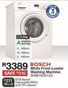 Bosch 5.5Kg White Front Loader Washing Machine WAB16061ZA
