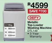 DEFY Metallic Top Loader Washing Machine - DTL149