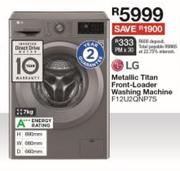 LG 7Kg Metallic Titan Front Loader Washing Machine F12U2QNP7S