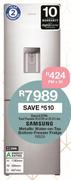 Samsung 288L Metallic Water-On-Tap Bottom Freezer Fridge RB29