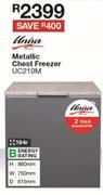 Univa 194L Metallic Chest Freezer UC210M