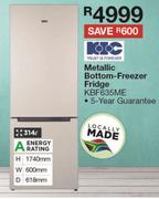 KIC 314Ltr Metallic Bottom Freezer Fridge KBF635ME