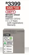 Defy 195Ltr Metallic Chest Freezer DMF451 CF210