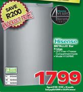 Hisense Metallic Bar Fridge H130RME