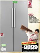 Defy 618Ltr Metallic Side-By-Side Fridge Freezer DFF419