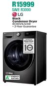 LG 9Kg Black Condenser Dryer RC90V9JV2W
