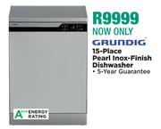 Grundig 15 Place Pearl Inox Finish Dishwasher 
