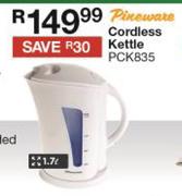 Pineware 1.7Ltr Cordless Kettle PCK835