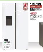Defy 600Ltr White Water On Top Side By Side Freezer Fridge DFF415W