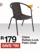 Claire Rattan Look Patio Chair