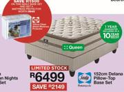 Sealy 152cm Delana Pillow Top Queen Base Set