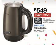 Phillips 1.7Ltr Titan Kettle HD9322/81