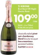 TJ Krone Brut Rose Or Night Nector Rose-750ml