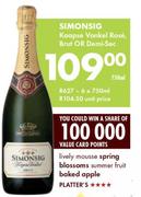 Simonsig Kaapse Vonkel Rose/brut or Demi-Sec-6x750ml