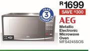 AEG 42Ltr Metallic Electronic Microwave Oven MFS4245SOS-42Ltr