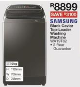 Samsung 19Kg Black Caviar Top Loader Washing Machine WA19T62