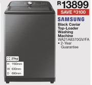 Samsung 21Kg Black Caviar Top Loader Washing Machine WA21A8370GV/FA