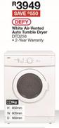 Defy 5Kg White Air Vented Auto Tumble Dryer DTD258