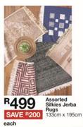 Assorted Silkies Jerba Rugs 133cm x 195cm-Each